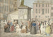 Plats med munkar och nunnor under revolutionen i Belgien den 20 oktober 1787 - Aert Schouman — vy av konstverket