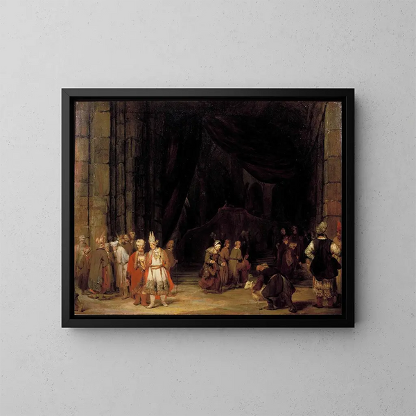 Le parvis d'un temple - Aert de Gelder — inramlat konstverk på väggen