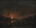 Brand i en by på natten - Aert van der Neer — vy av konstverket