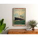 Poster Cherbourg vintage reklam – American Line transatlantiska passagerarfartyg