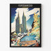 Vintage poster av Coutances – Katedralen och marknaden