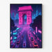 Poster Cyberpunk av Paris - Triumfbågen