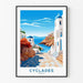 Poster Cyclades Grekland Vintage