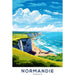 Vintage poster av Normandiska klippor