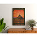 Vintage poster av Mont-Saint-Michel – Solnedgång och hästskjutsöverfart