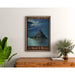 Poster Mont-Saint-Michel vintage – Vue de nuit au clair de lune
