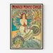 Poster Monte-Carlo Vintage av Alphonse Mucha — inramlat konstverk på väggen