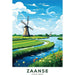 Poster Moulins de Zaanse - Nederländerna Vintage