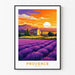 Poster Provence Vintage vid solnedgången