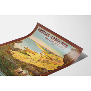 Affiche Urville-Landemer vintage – La Hague pittoresque près de Cherbourg