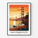 Poster av Golden Gate i San Francisco Vintage