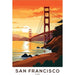 Poster av Golden Gate i San Francisco Vintage