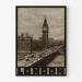Vintage poster - London, Parliament and Big Ben