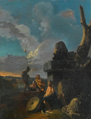 After Andrea Locatelli - Soldiers Conversing By Roman Ruins.webp