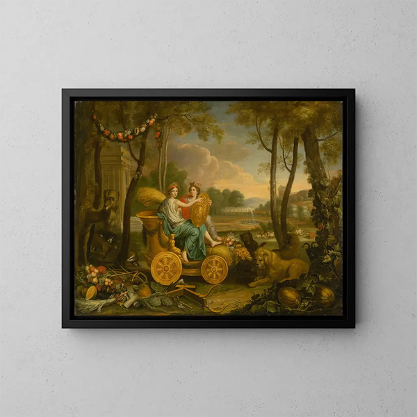 Apothéose de Louis XIV - Efter Charles Le Brun — inramlat konstverk på väggen