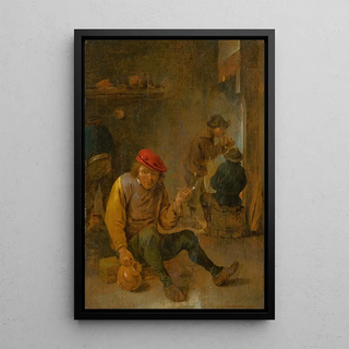 After David Teniers - Smoking Peasants Pipe Smokers.webp