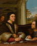 Ferry Carondelet 1473-1528 med sina sekreterare - Efter Sebastiano del Piombo — vy av konstverket