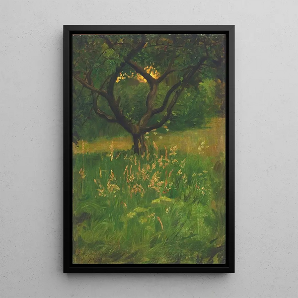 Vue d'un jardin - Agnes Slott-Møller — inramlat konstverk på väggen