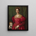 En ung kvinna och hennes lilla pojke - Agnolo Bronzino — inramlat konstverk på väggen