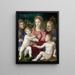 den heliga familjen med heliga Anna och den heliga Johannesbarnet - Agnolo Bronzino — inramlat konstverk på väggen
