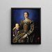 Porträtt av Aliénor av Toledo med sin son Giovanni de Médicis - Agnolo Bronzino — inramlat konstverk på väggen