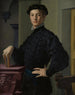 porträtt av en ung man - Agnolo Bronzino — vy av konstverket