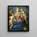 La Sainte Famille avec l'enfant saint Jean-Baptiste - Agnolo Bronzino — inramlat konstverk på väggen