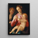 Vierge à l'Enfant med den unge Saint Jean-Baptiste - Agnolo Bronzino — inramlat konstverk på väggen