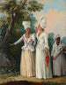 Les demoiselles d'honneur de la Dominique - Agostino Brunias — vy av konstverket