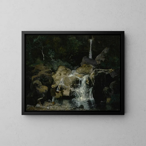 Hyllning till Gustave Courbet - Aimé Perret — inramlat konstverk på väggen