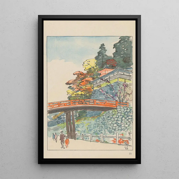 Parc National de Minoo - Akamatsu Rinsaku — inramlat konstverk på väggen