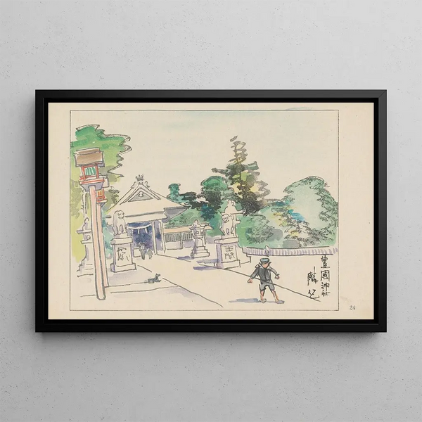 Sanctuaire Toyokuni tillägnad Toyotomi Hideyoshi - Akamatsu Rinsaku — inramlat konstverk på väggen