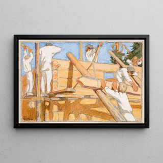 Akseli GallenKallela - A House of Stout Logs.webp