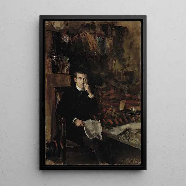 Reproduktion av målningen Bohme Portrait de l'Artiste Norvégien C A Dörnberger - Akseli Gallen-Kallela