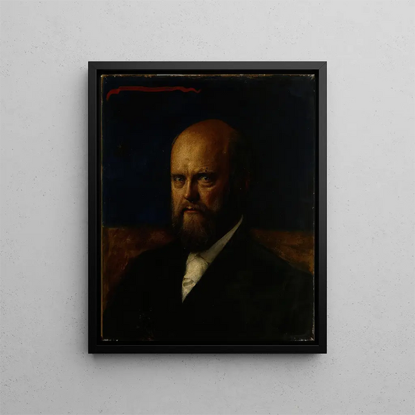 Portrait av professorn E. R. Neovius - Akseli Gallen-Kallela — inramlat konstverk på väggen
