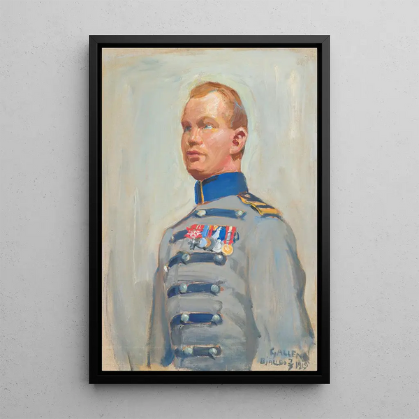 Reproduktion av målningen L'ordonnance du régent Mannerheim, Gustaf Hagenau - Akseli Gallen-Kallela