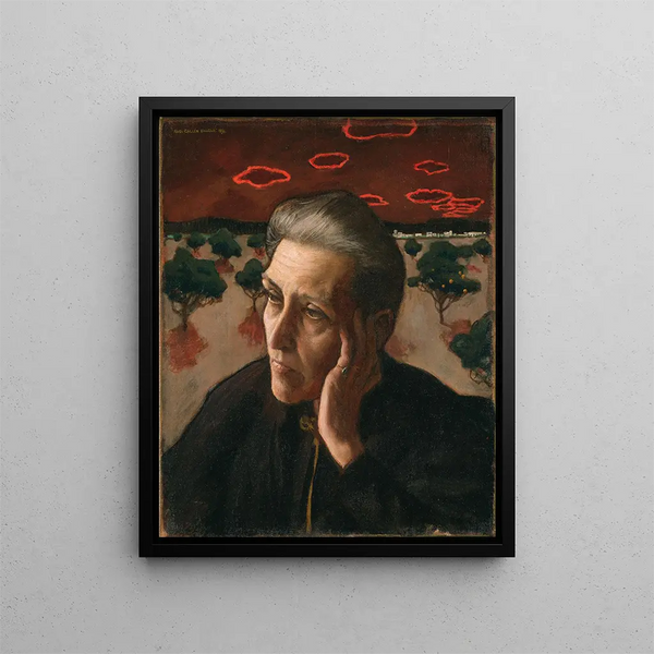 La Mère des artistes - Akseli Gallen-Kallela — inramlat konstverk på väggen