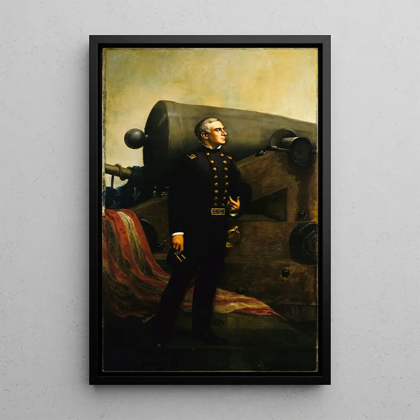 Le premier coup de canon à Fort Sumter, Major Robert Anderson - Alban Jasper Conant — inramlat konstverk på väggen