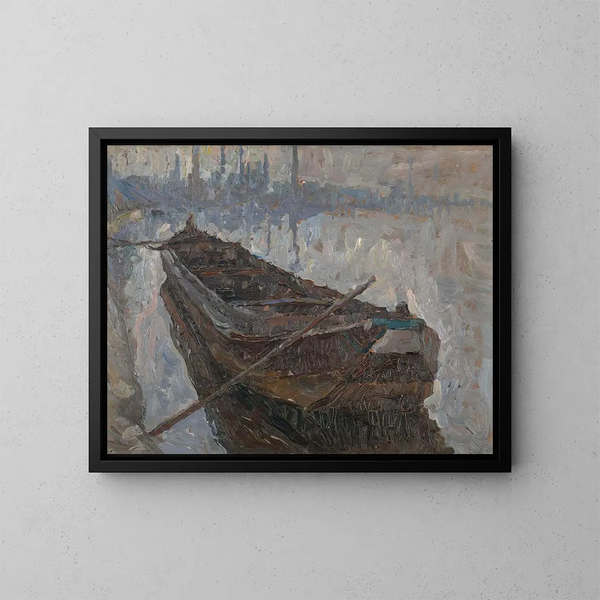 Barge de boue - Albert Baertsoen — inramlat konstverk på väggen