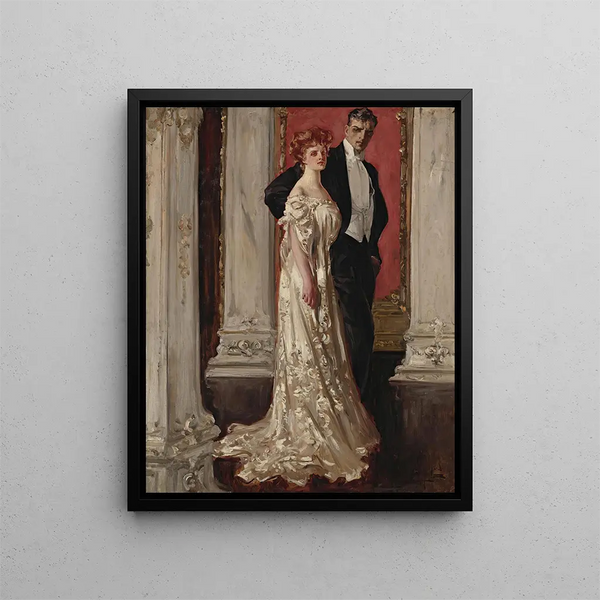 Le Couple - Albert Beck Wenzell — inramlat konstverk på väggen