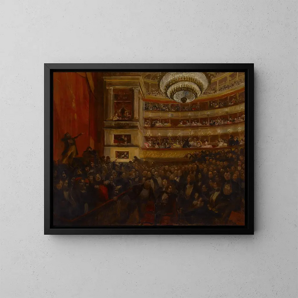 La première d'Hernani avant la bataille - Albert Besnard — inramlat konstverk på väggen