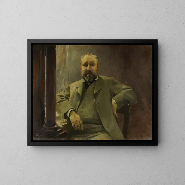 Portrait de Francis Magnard - Albert Besnard — inramlat konstverk på väggen