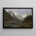 de kanadensiska Klippbergen, Louise-sjön - Albert Bierstadt — inramlat konstverk på väggen