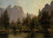 Rochers de la cathédrale, vallée de Yosemite - Albert Bierstadt — vy av konstverket