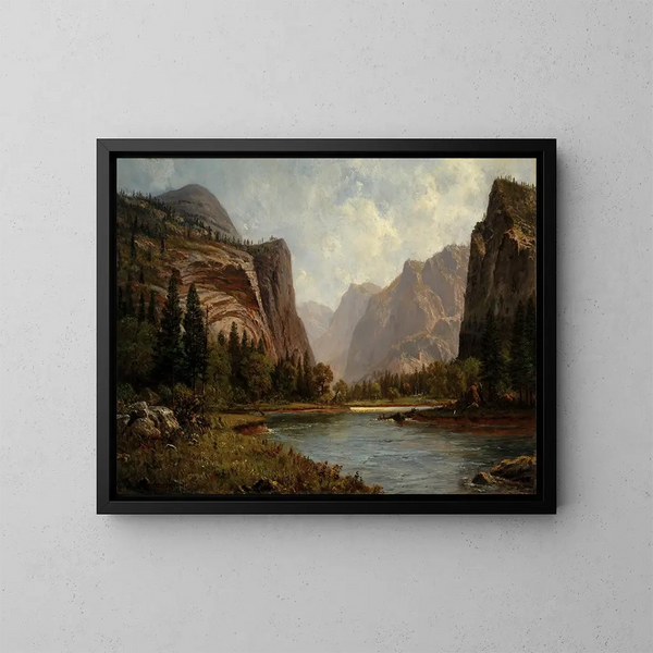 Portes du Yosemite - Albert Bierstadt — inramlat konstverk på väggen