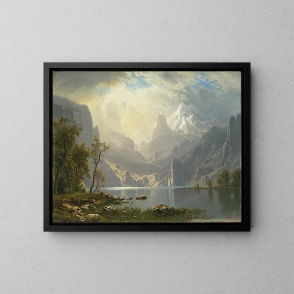 i Sierras - Albert Bierstadt — inramlat konstverk på väggen