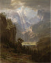 Klippiga bergen Lander's Peak - Albert Bierstadt — vy av konstverket