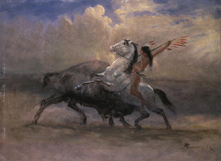 Esquisse för Les Derniers Bison - Albert Bierstadt — vy av konstverket