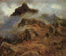 Studie av bergskedjor - Albert Bierstadt — vy av konstverket