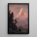 Reproduktion av målningen Soluppgång över Matterhorn - Albert Bierstadt